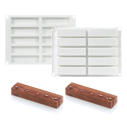 Silicone Ribbed Chocolate Bar and Mousse Mould