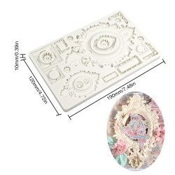 Vintage - Grungy Frame silicone mould