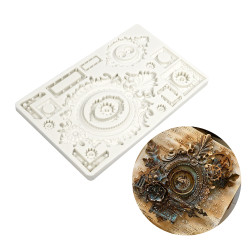Vintage - Grungy Frame silicone mould