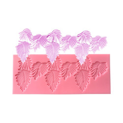 Leaf-pattern border silicone mould