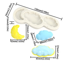 3D Clouds silicone mould