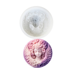 3D Angel Head silicone mould