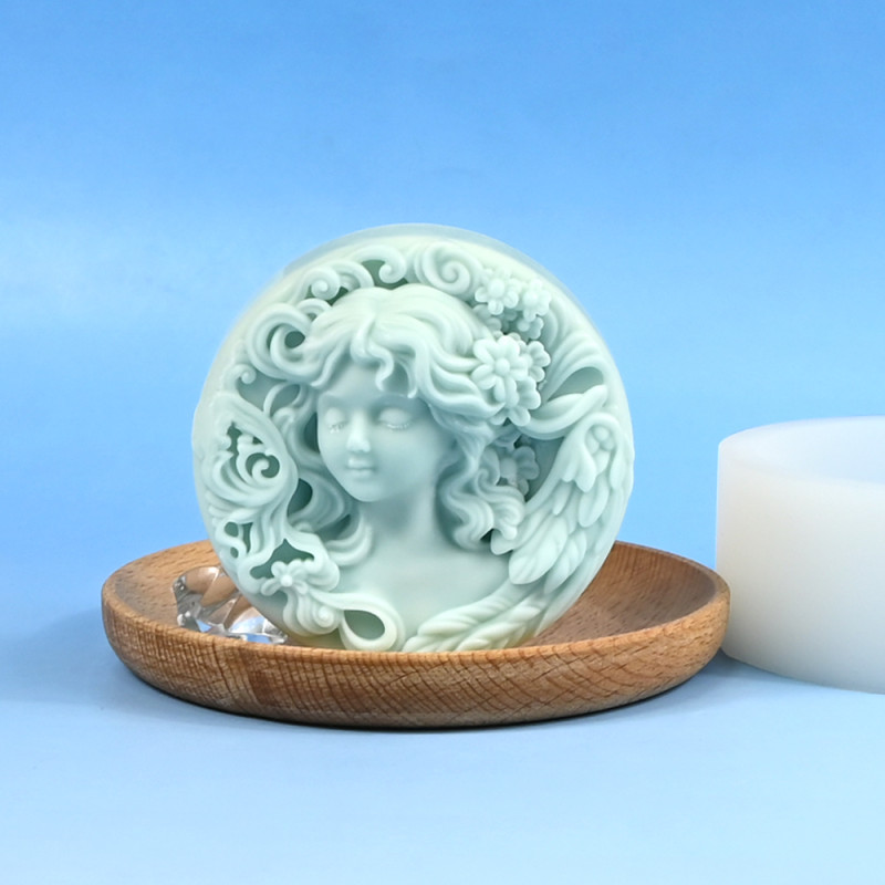 3D Angel Head silicone mould