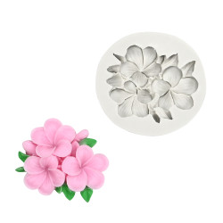 Plumeria flower embossing silicone mould