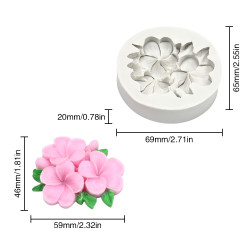 Plumeria flower embossing silicone mould