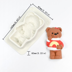 Teddy Bear in Red Sweater silicone mould