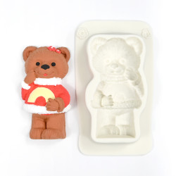 Teddy Bear in Red Sweater silicone mould