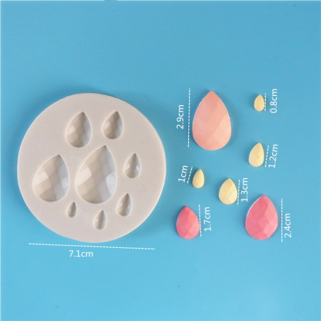 Gemstone Pendant Drops silicone mould