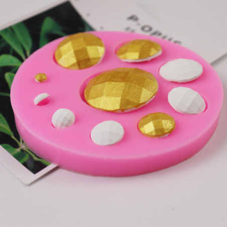 Gemstone Pendant Semi-sphere silicone mould