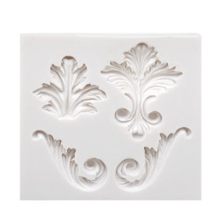 Vintage Curlicue Lace and Scroll silicone mould