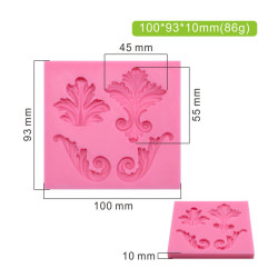 Vintage Curlicue Lace and Scroll silicone mould