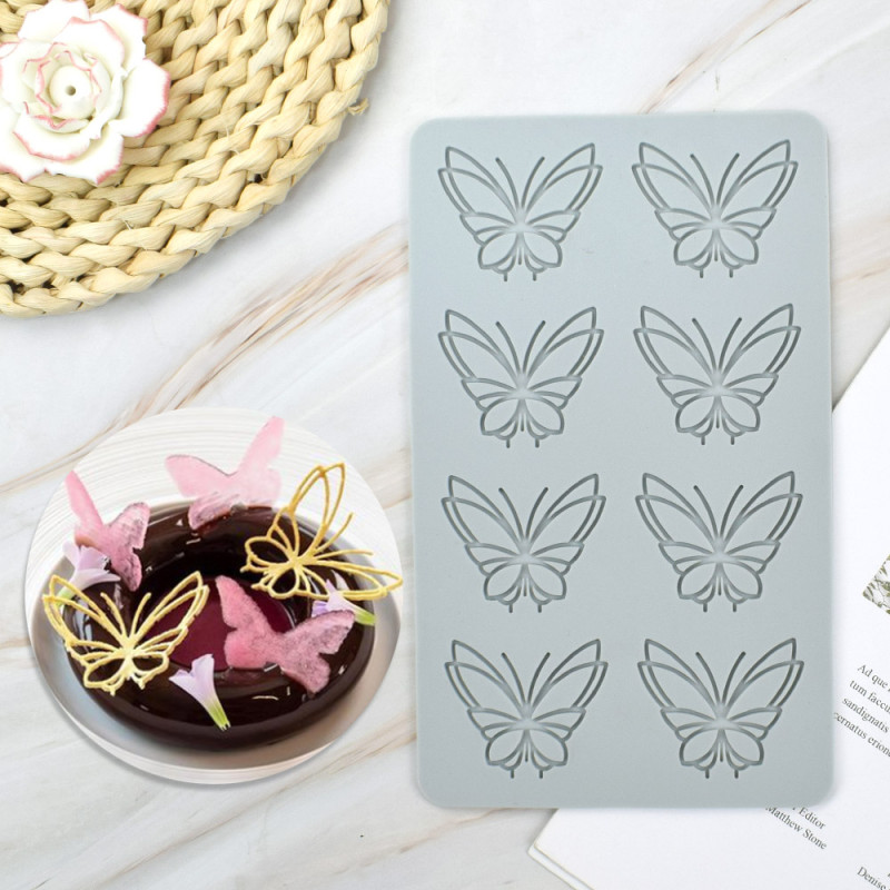 Cake lace - Tuile Butterflies silicone mould