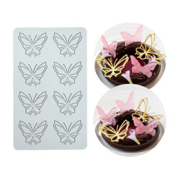 Cake lace - Tuile Butterflies silicone mould