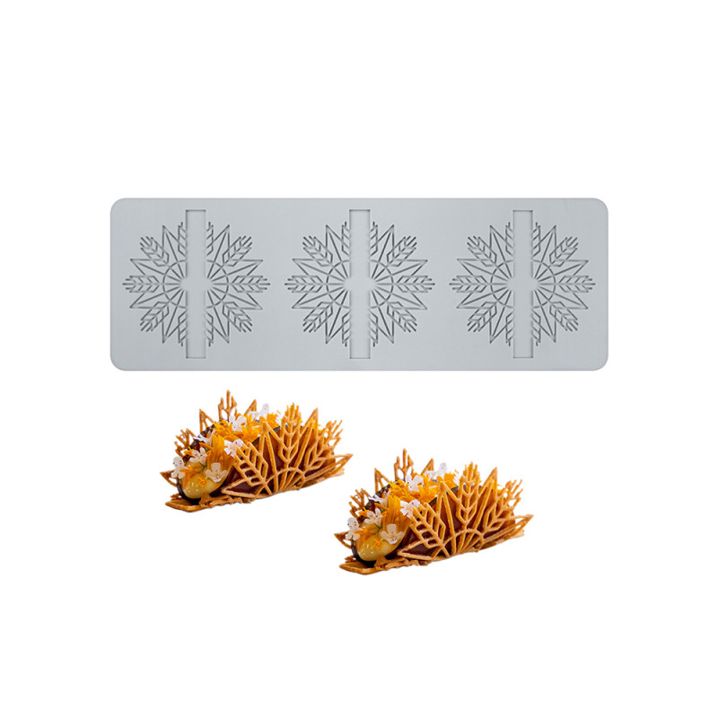Cake lace - Tuile Wheat Ear silicone mould
