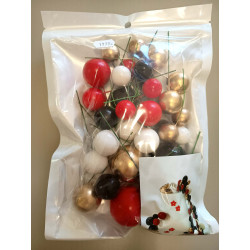 Bubble Cake Topper Mix red...