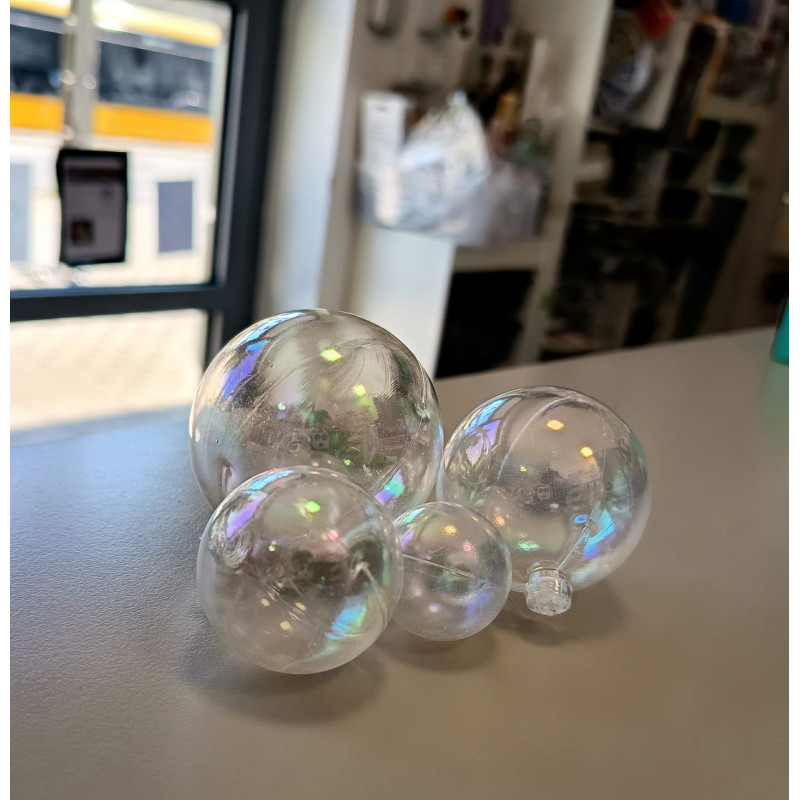 Iridescent ball cake decor 4 ball/pack