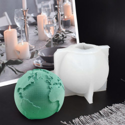 3D Földgömb mintázó szilikon