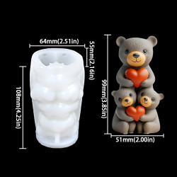 3D Cuki mackók mintázó szilikon