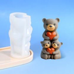 3D Cute Teddy Bears Silicone Mould