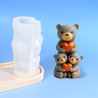 3D Cute Teddy Bears Silicone Mould