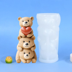 3D Cuki Mackók Macik mintázó szilikon