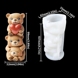 3D Cute Teddy Bears Silicone Mould
