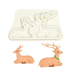 Deer silicone mould 2-cavities