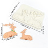 Deer silicone mould 2-cavities