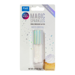 Magic Sparkles, Edible Iridescent Glitter – White Crystals (3g)