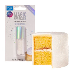 Magic Sparkles, Edible Iridescent Glitter – White Crystals (3g)