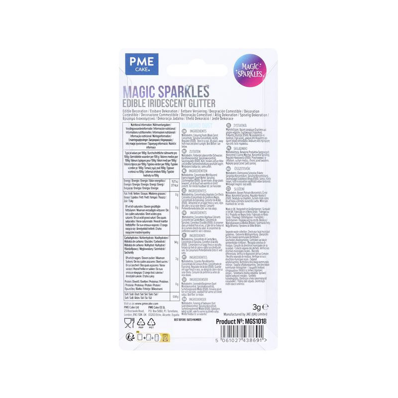 Magic Sparkles, Edible Iridescent Glitter – Diamond Dust (3g)