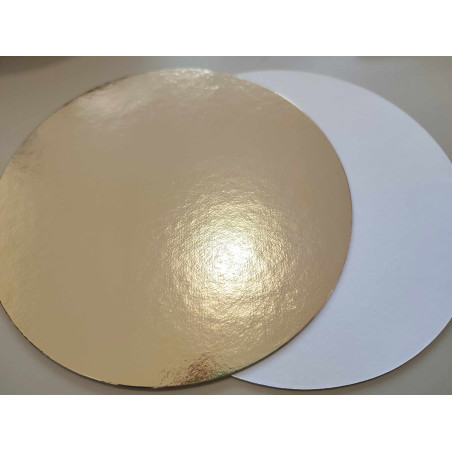 Golden - plain cake card 18cm