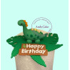 Dinosaur Cake Decoration Set of 10 – Perfect Cake Topper for Children's Birthday Cakes