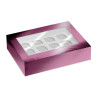 Simply Making Cupcake Box Window Pink Metallic 12 pk