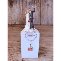 Funny Wedding Cake Topper – Selfie Couple, 20 cm