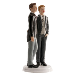 Esküvői tortadísz – Azonos nemű pár, 19 cm