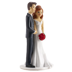 Wedding Cake Topper – Hand in Hand Couple, 18 cm
