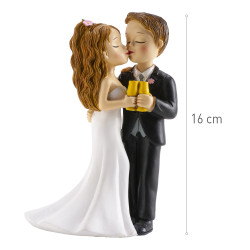 Wedding Cake Topper – Hand in Hand Couple, 18 cm