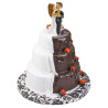 Esküvői tortadísz – Koccintó, csókolózó nászpár, 16 cm