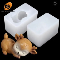 Szilikon 3D alvó őzike