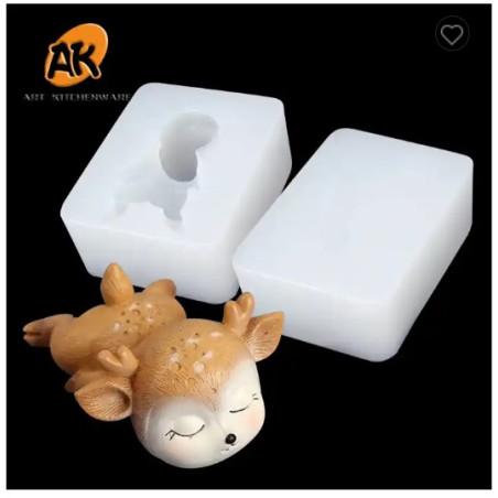 Szilikon 3D alvó őzike-szarvas