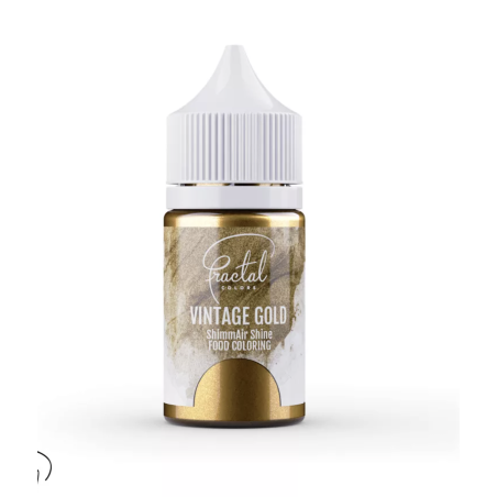 FRACTAL Vintage Gold ShimmAir Shine E171-free food colouring