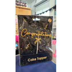 Congratuations Acril Cake topper gold or silver