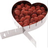Adjustable Heart-Shaped Cake Ring 15–28 cm – Stainless Steel
