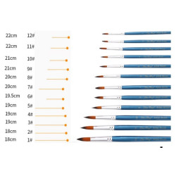 Ecset szett hegyes 12 db-os