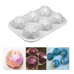 Hemipshere gem silicone mold
