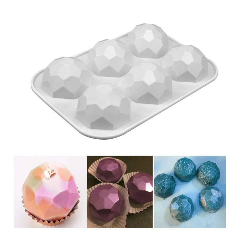 Hemipshere gem silicone mold