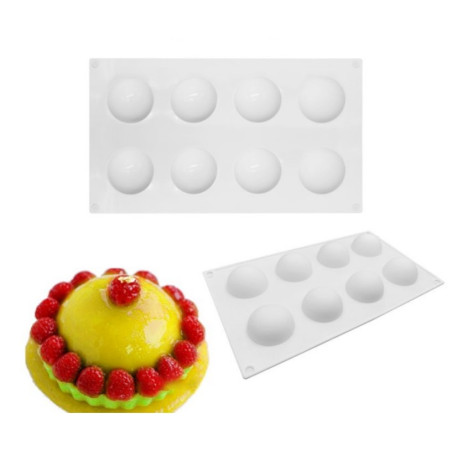 8-Cavity Hemisphere Silicone Mold