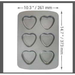 PME 6 CUP HEART PAN (37.3 X...