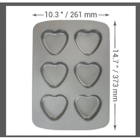 PME Szív alakú muffinsütő 6 szív